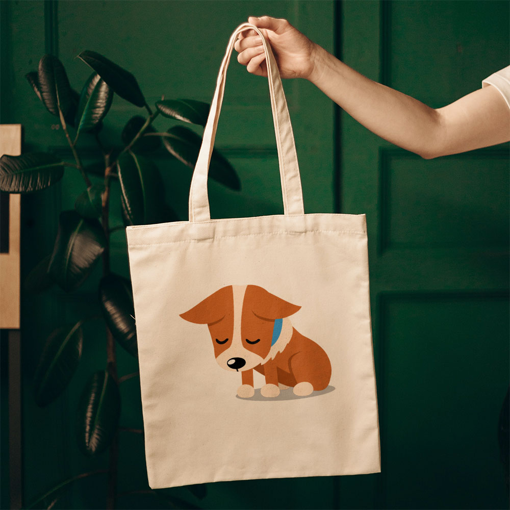 Sad Shiba Puppy Totes at $22.95 found at Personalizedpetlovergifts