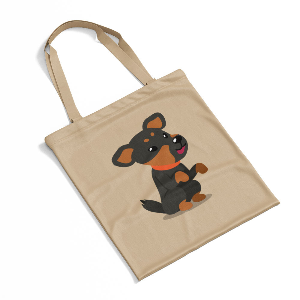 Sitting Doberman Puppy Totes at $22.95 found at Personalizedpetlovergifts