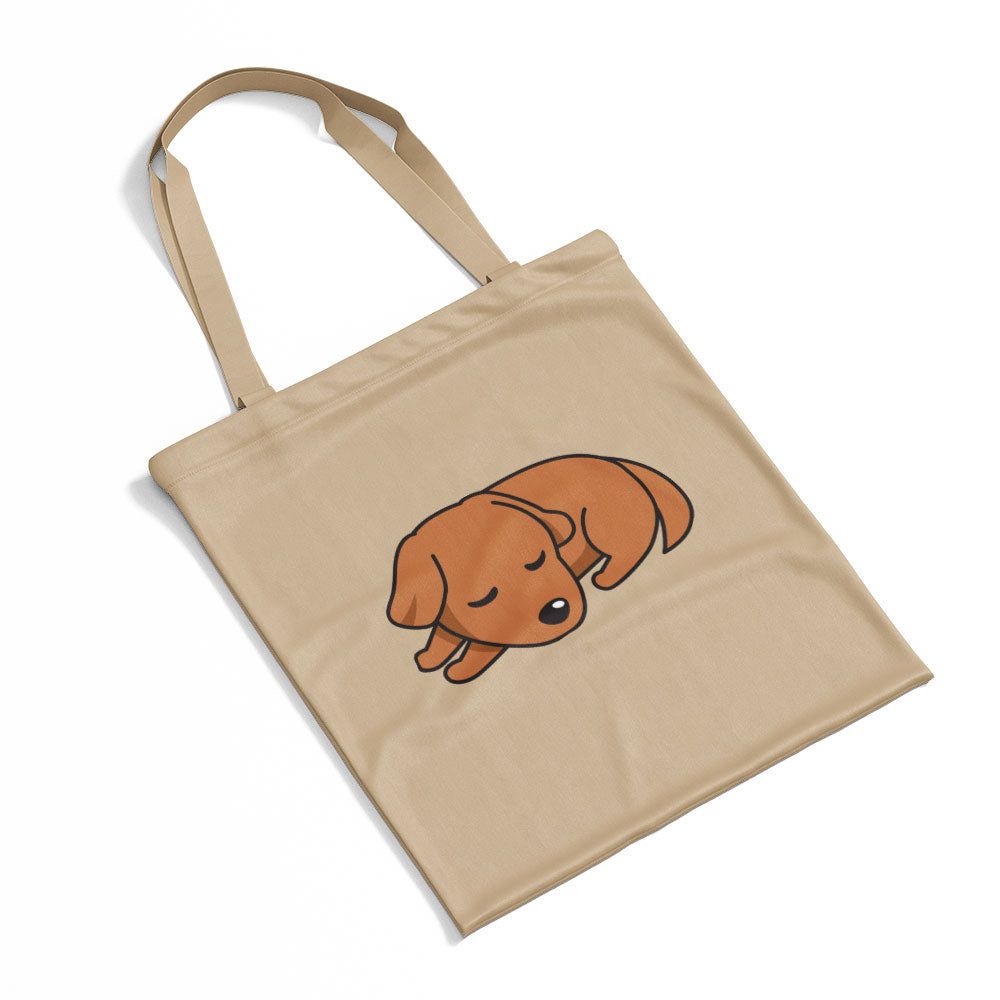 Sleeping Brown Puppy Totes at $22.95 found at Personalizedpetlovergifts