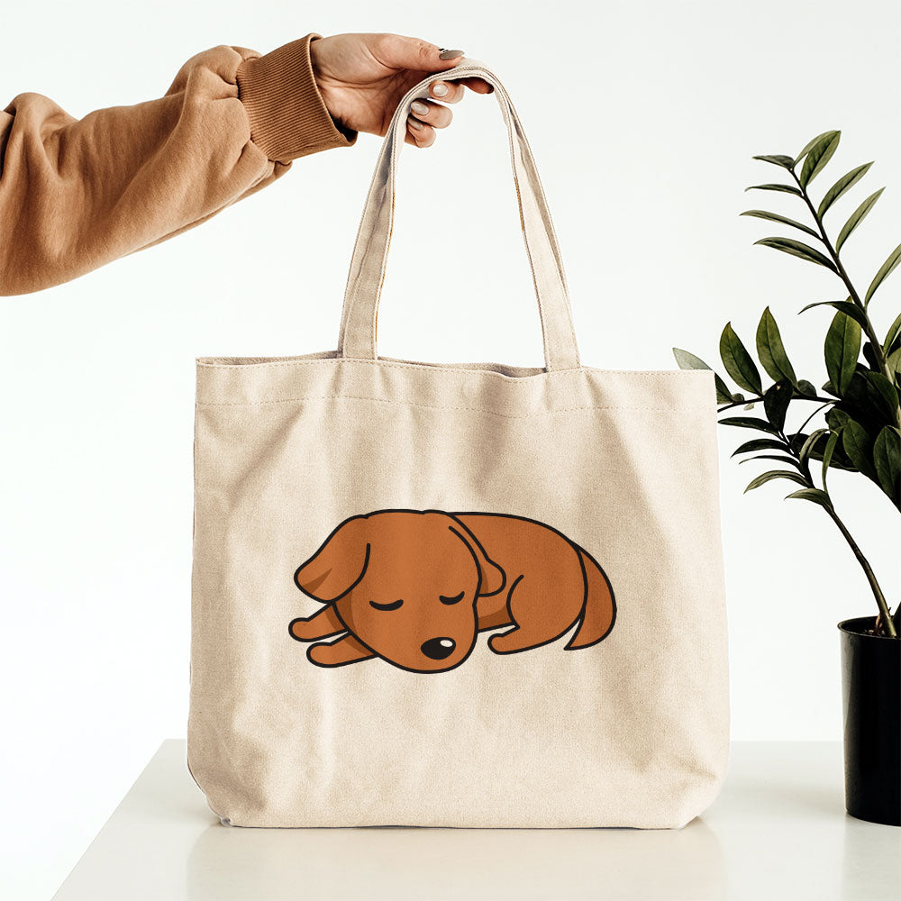 Sleeping Brown Puppy Totes at $22.95 found at Personalizedpetlovergifts