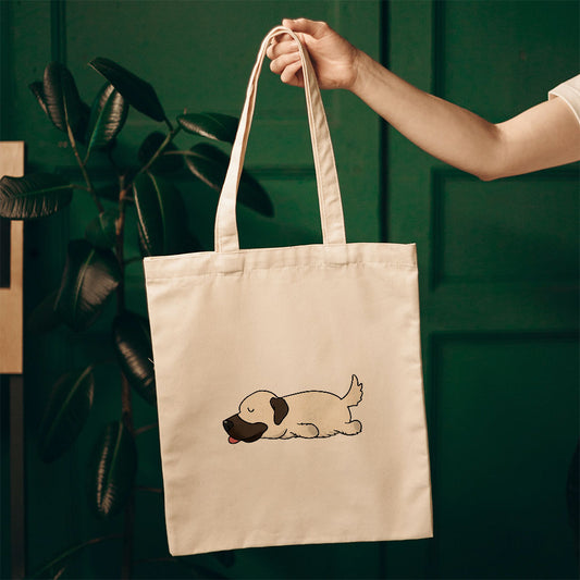 Sleepy Lazy Dog Anatolian Shepherd White Totes at $22.95 found at Personalizedpetlovergifts