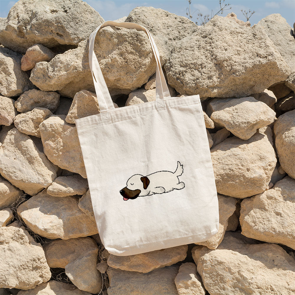 Sleepy Lazy Dog Anatolian Shepherd White Totes at $22.95 found at Personalizedpetlovergifts