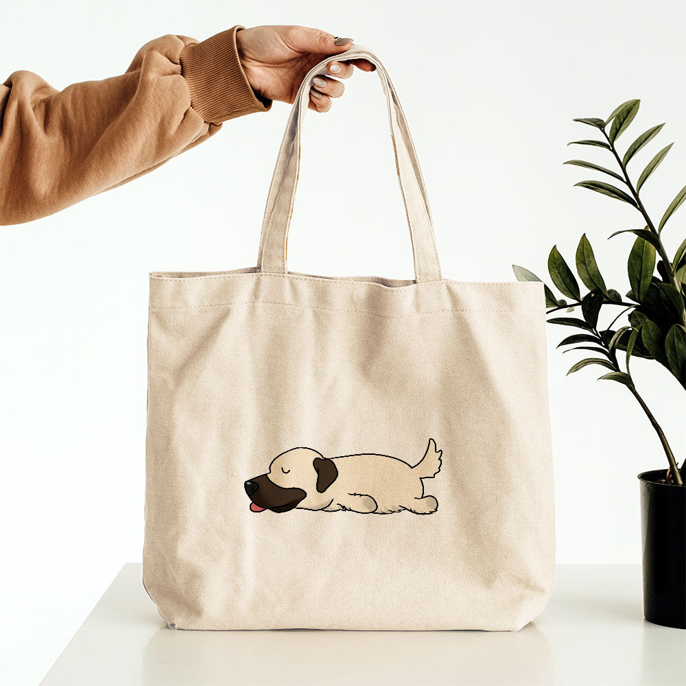 Sleepy Lazy Dog Anatolian Shepherd White Totes at $22.95 found at Personalizedpetlovergifts