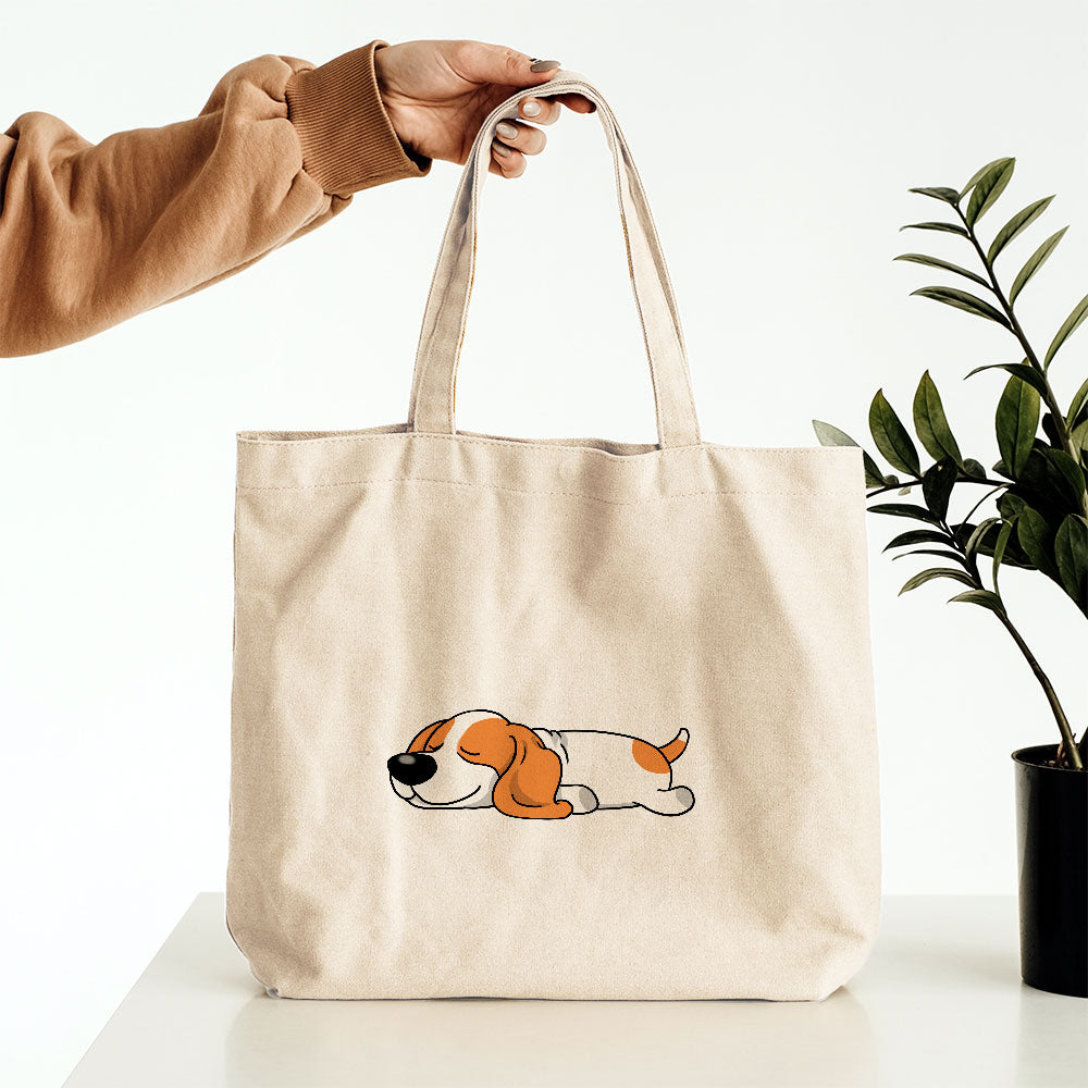 Sleepy Lazy Dog Basset Hound Red Totes at $22.95 found at Personalizedpetlovergifts