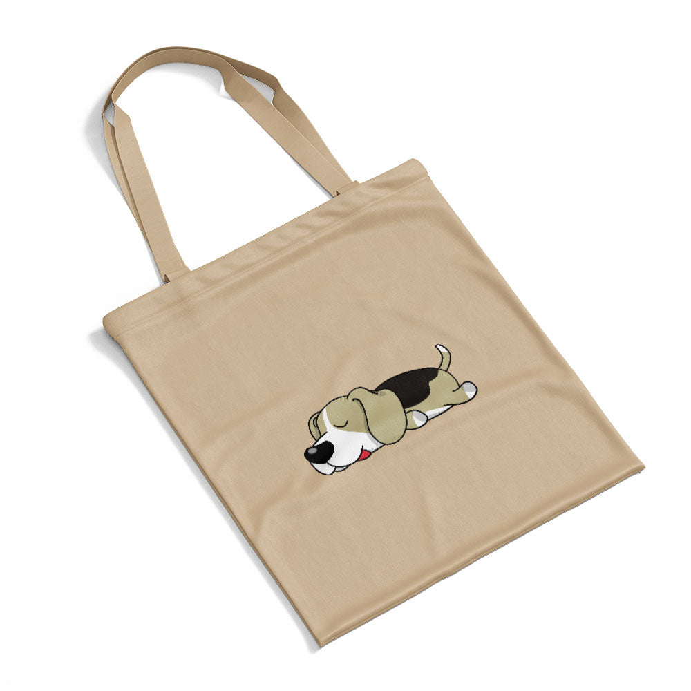 Sleepy Lazy Dog Beagle Lilac Totes at $22.95 found at Personalizedpetlovergifts