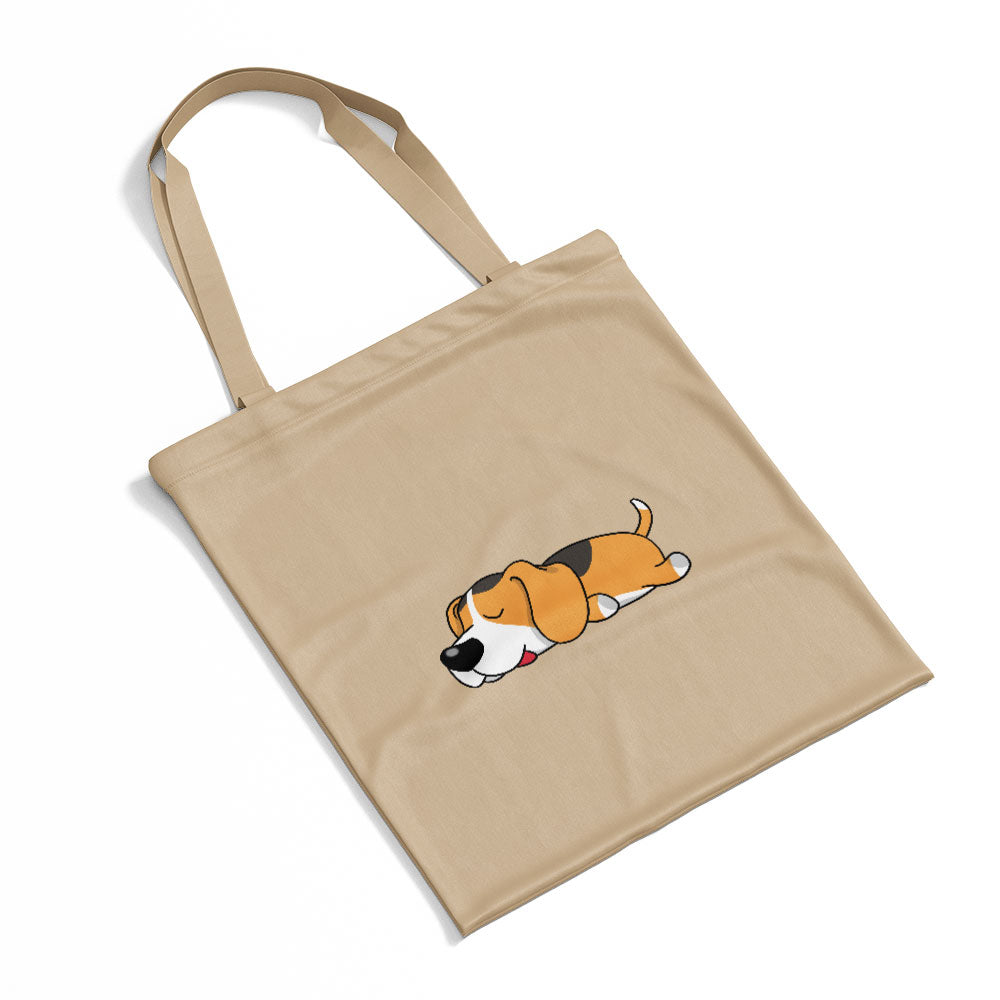 Sleepy Lazy Dog Beagle Red Totes at $22.95 found at Personalizedpetlovergifts