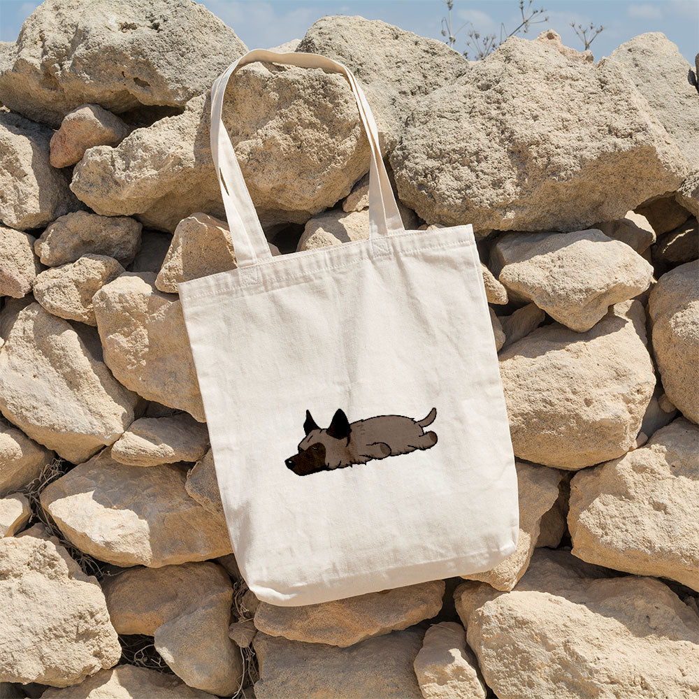 Sleepy Lazy Dog Belgian Shepherd Brown Totes at $22.95 found at Personalizedpetlovergifts