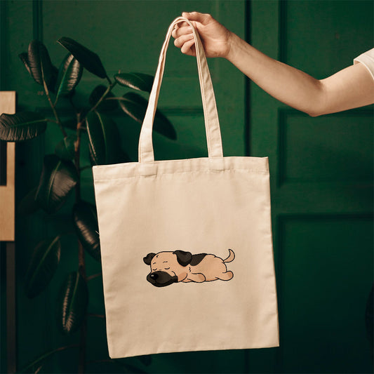 Sleepy Lazy Dog Border Terrier Black Fawn Totes at $22.95 found at Personalizedpetlovergifts