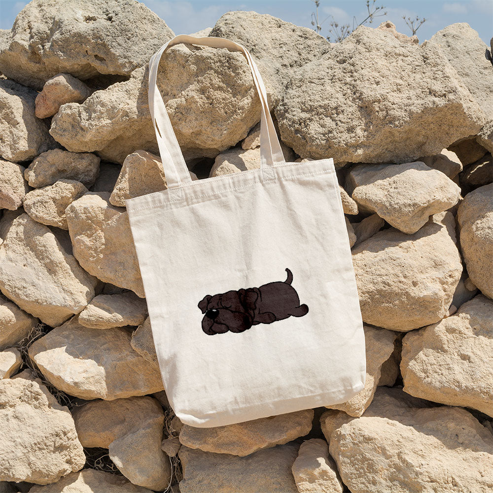 Sleepy Lazy Dog Bullmastiff Black Totes at $22.95 found at Personalizedpetlovergifts