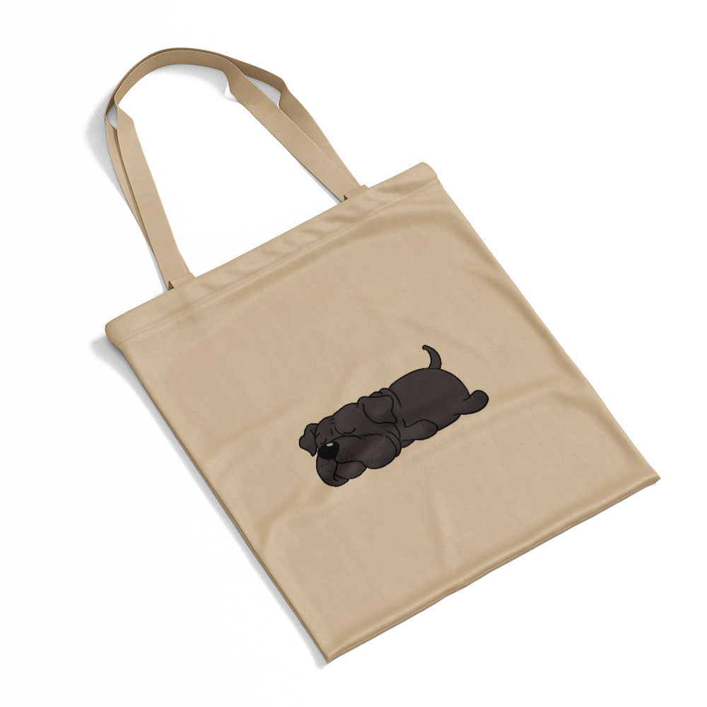 Sleepy Lazy Dog Bullmastiff Black Totes at $22.95 found at Personalizedpetlovergifts