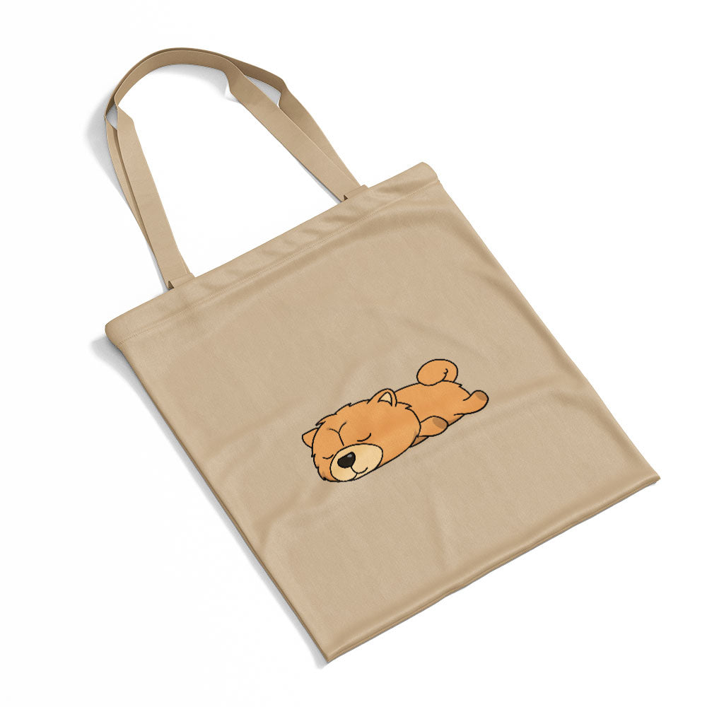 Sleepy Lazy Dog Chow Chow Gold Totes at $22.95 found at Personalizedpetlovergifts