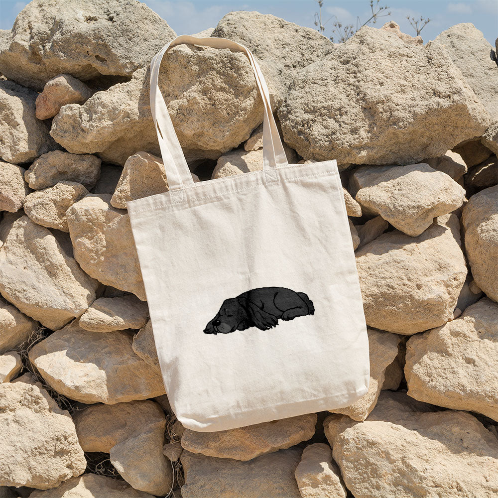 Sleepy Lazy Dog Cocker Spaniel Black Tan Totes at $22.95 found at Personalizedpetlovergifts