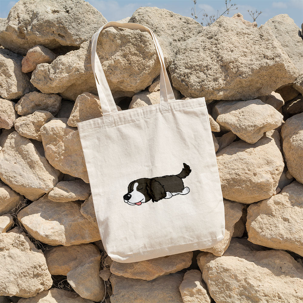 Sleepy Lazy Dog Cocker Spaniel Black Totes at $22.95 found at Personalizedpetlovergifts