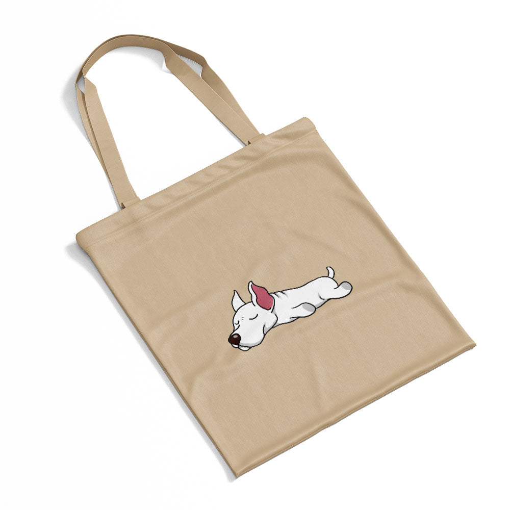 Sleepy Lazy Dog Doberman Pinscher White Totes at $22.95 found at Personalizedpetlovergifts