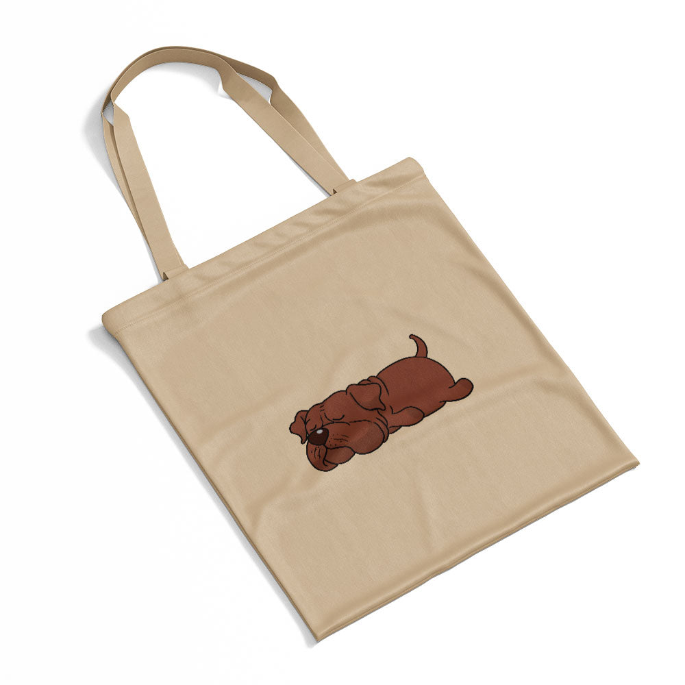 Sleepy Lazy Dog Dogue De Bordeaux Red Totes at $22.95 found at Personalizedpetlovergifts