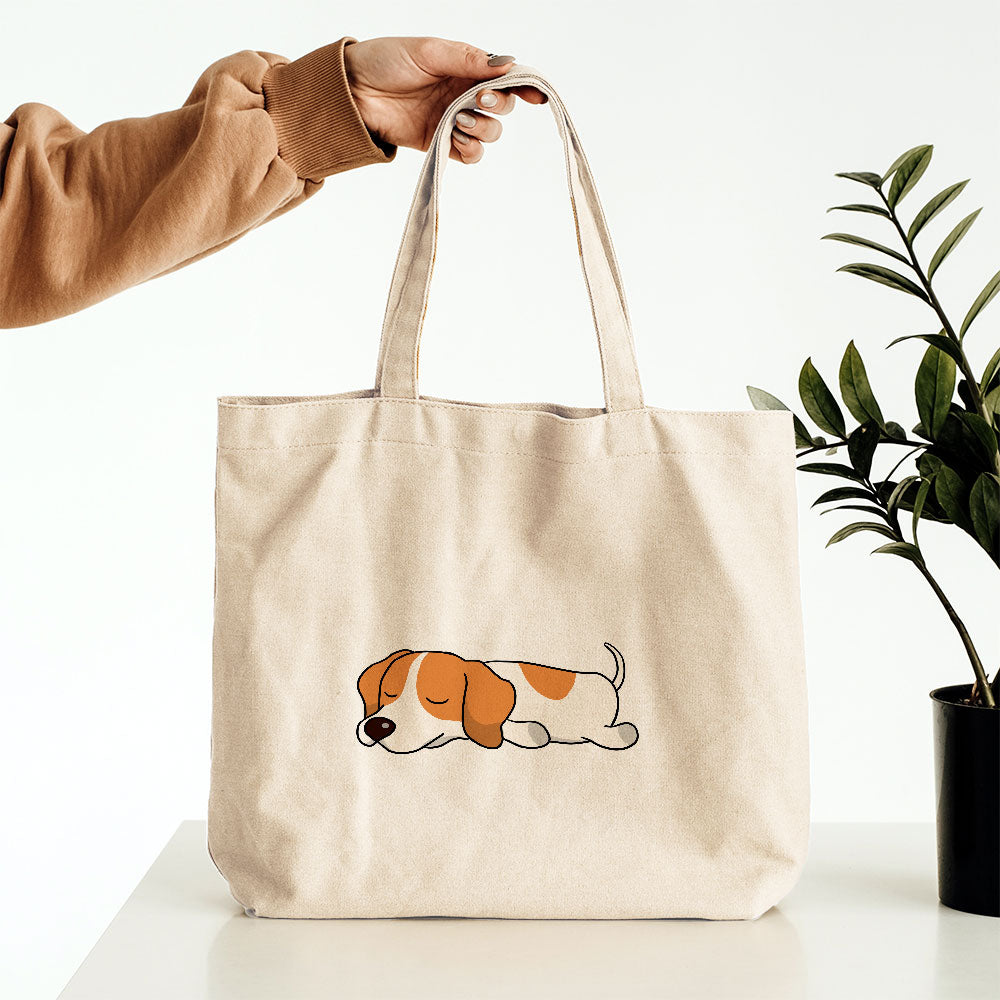 Sleepy Lazy Dog English Pointer Brown Totes at $22.95 found at Personalizedpetlovergifts