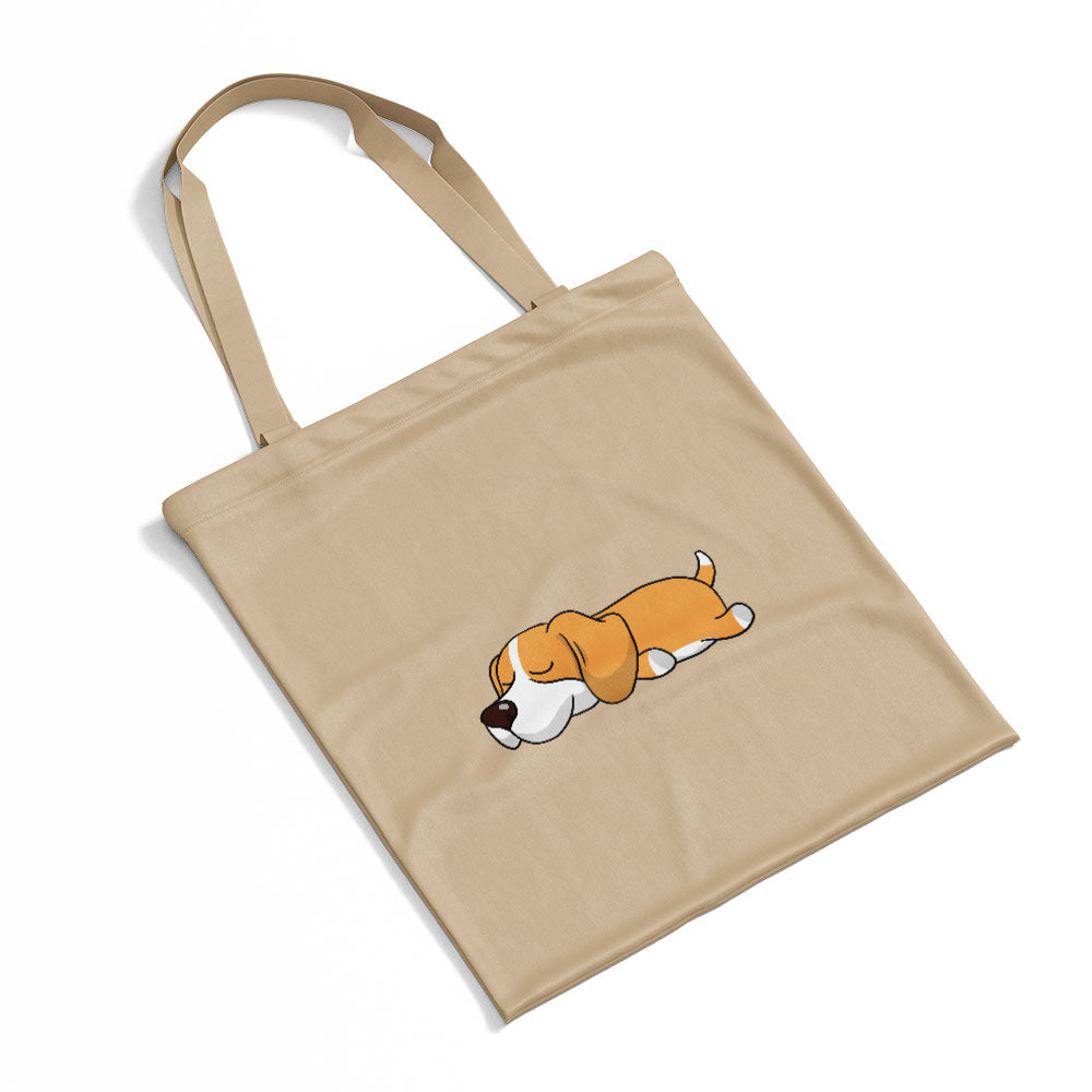 Sleepy Lazy Dog Foxhound Gold White Totes at $22.95 found at Personalizedpetlovergifts