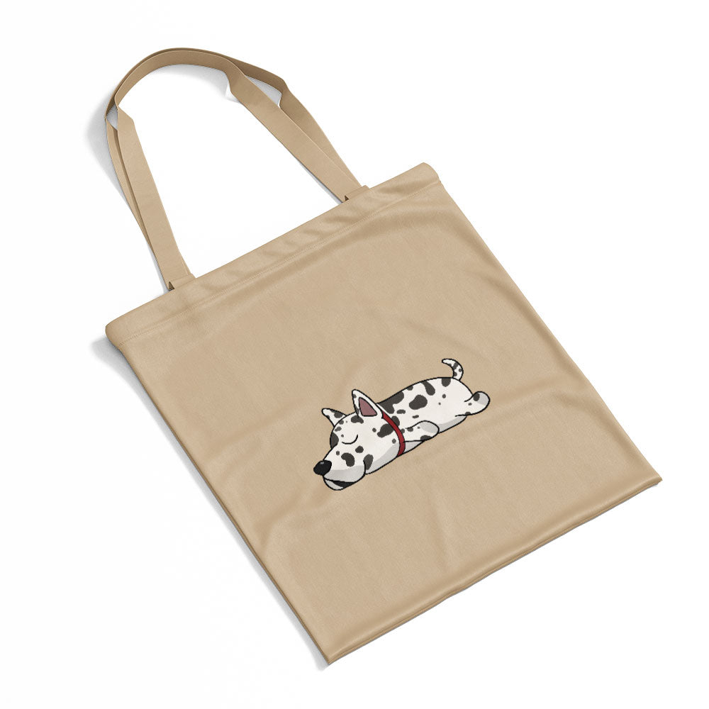 Sleepy Lazy Dog Great Dane Harleyquin Totes at $22.95 found at Personalizedpetlovergifts