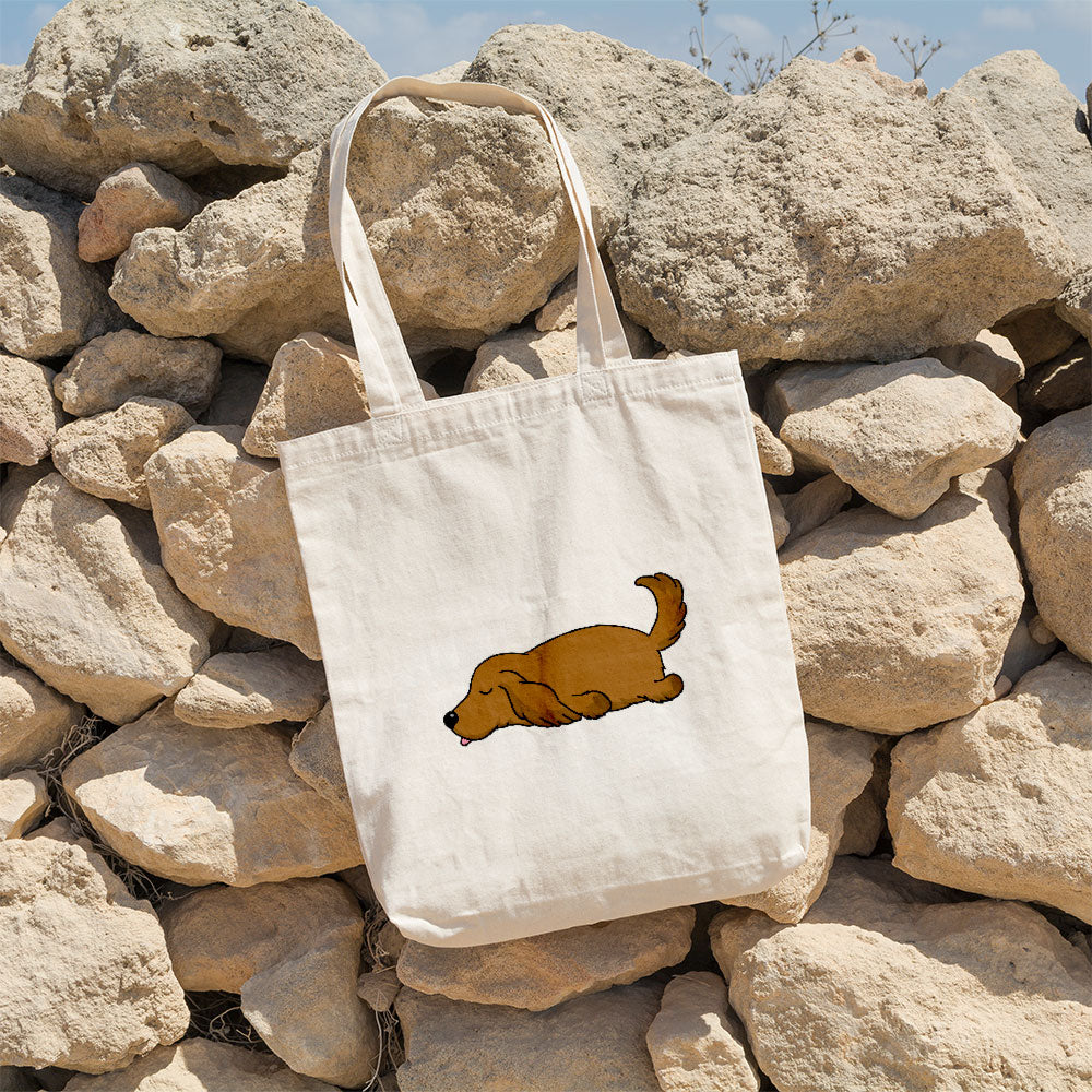 Sleepy Lazy Dog Irish Setter Brown Totes at $22.95 found at Personalizedpetlovergifts