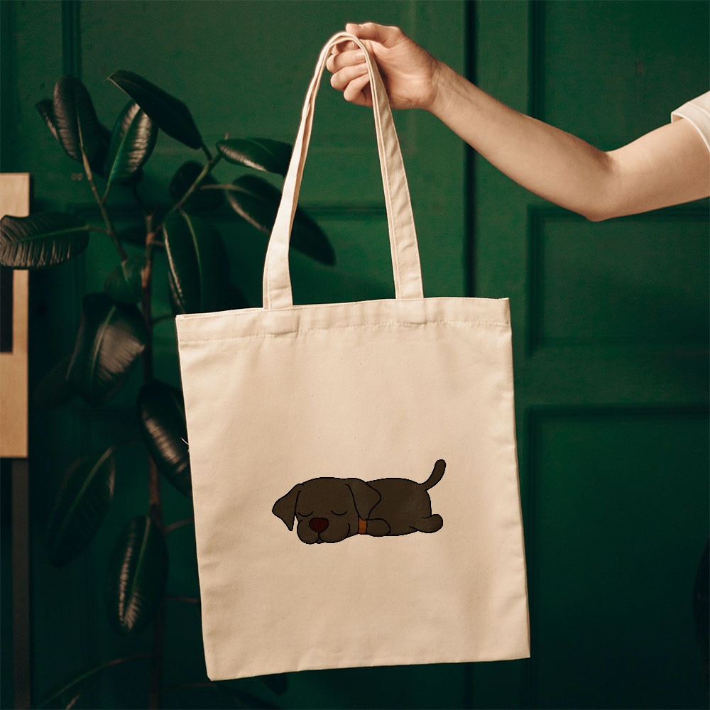 Sleepy Lazy Dog Labrador Retriever Choco Totes at $22.95 found at Personalizedpetlovergifts