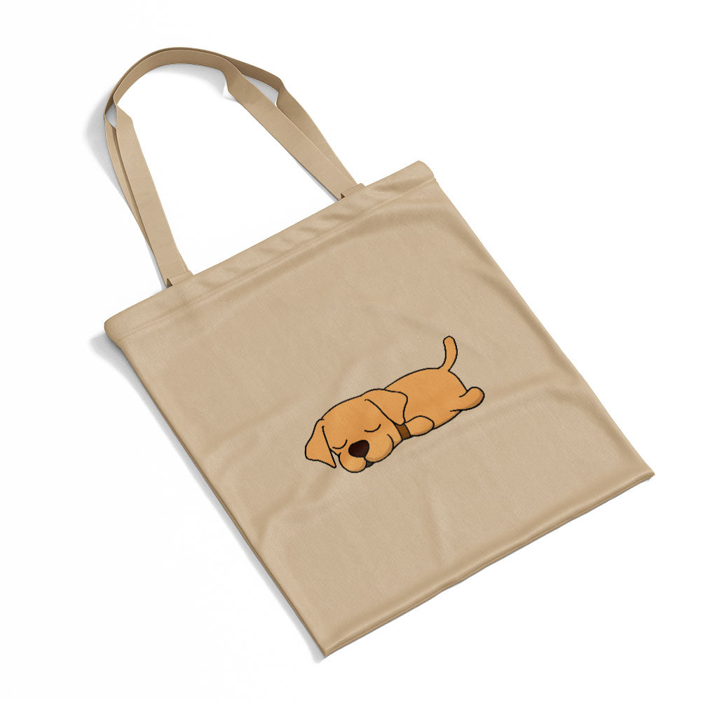 Sleepy Lazy Dog Labrador Retriever Tan Totes at $22.95 found at Personalizedpetlovergifts