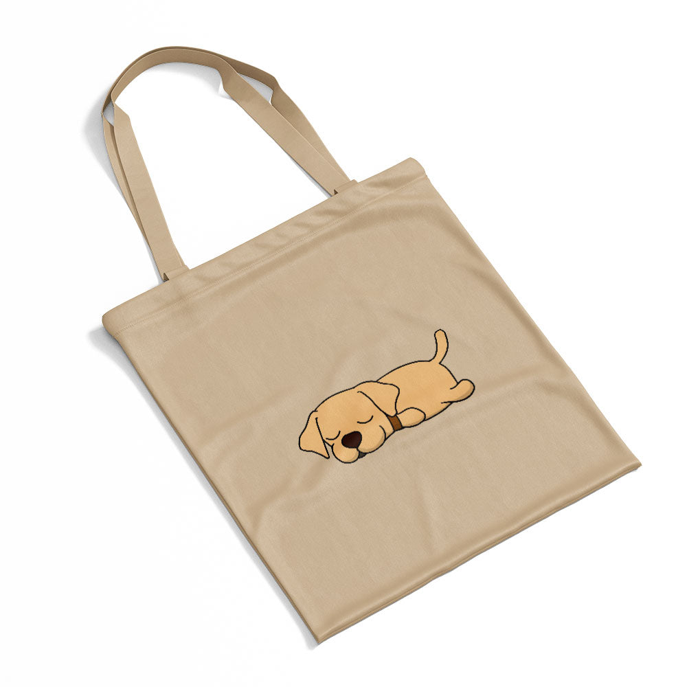 Sleepy Lazy Dog Labrador Retriever White Yellow Ears Totes at $22.95 found at Personalizedpetlovergifts