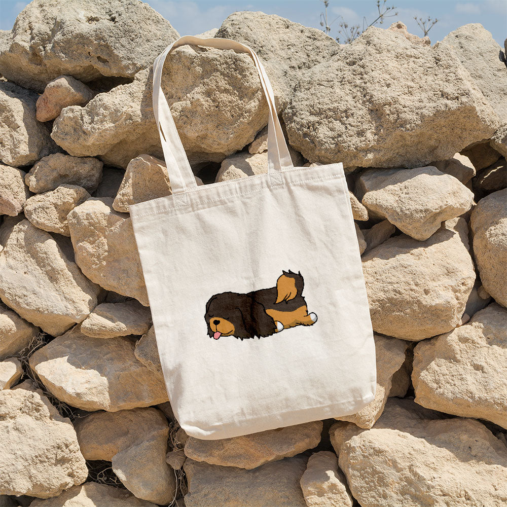 Sleepy Lazy Dog PekingeseBlackTan Totes at $22.95 found at Personalizedpetlovergifts