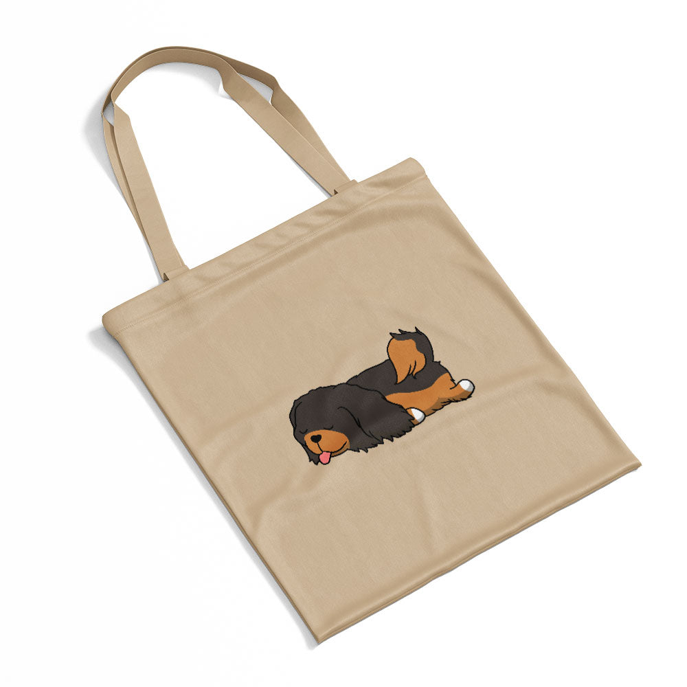 Sleepy Lazy Dog PekingeseBlackTan Totes at $22.95 found at Personalizedpetlovergifts