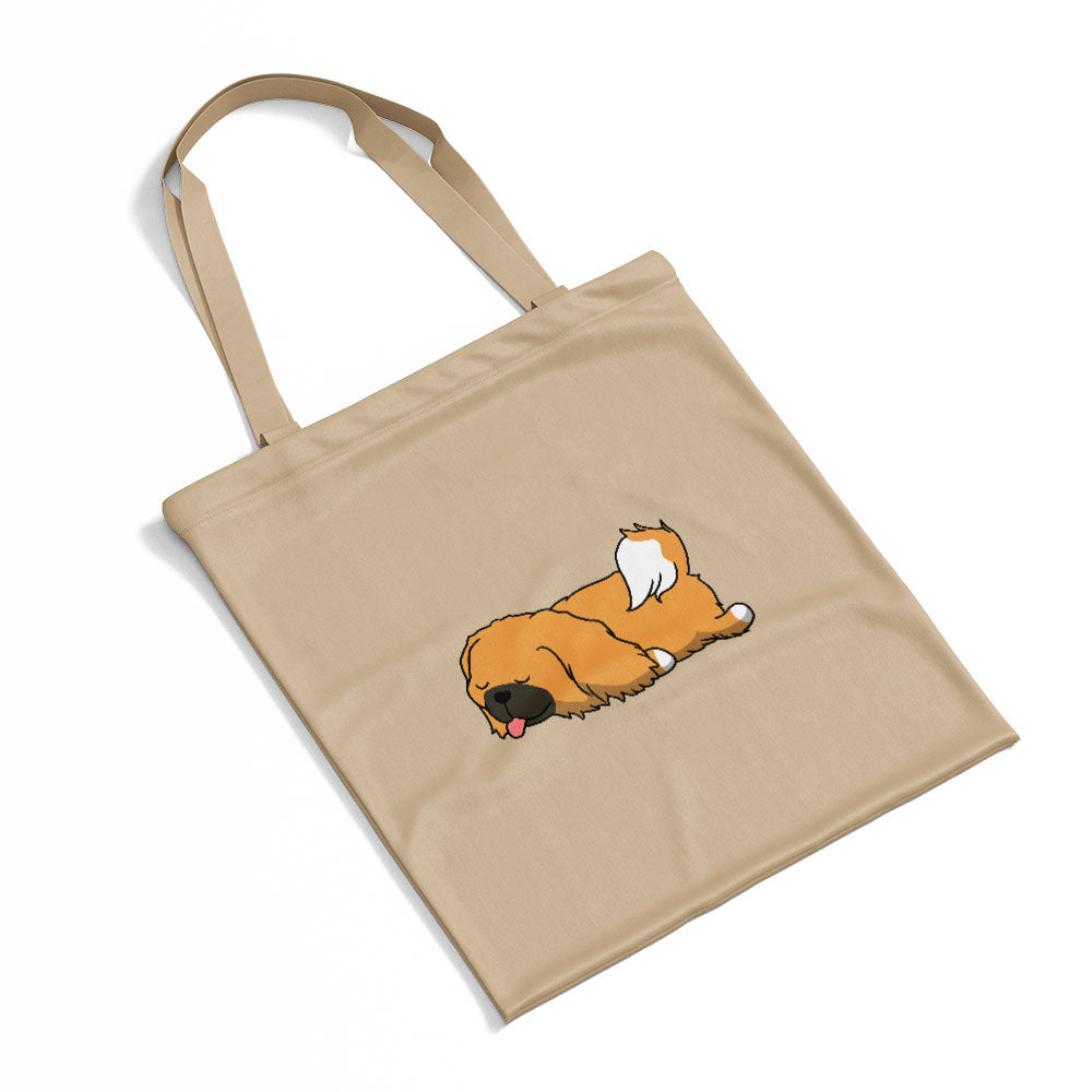 Sleepy Lazy Dog PekingeseRed Totes at $22.95 found at Personalizedpetlovergifts