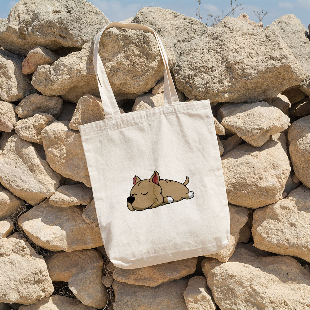 Sleepy Lazy Dog Pitbull Fawn Totes at $22.95 found at Personalizedpetlovergifts