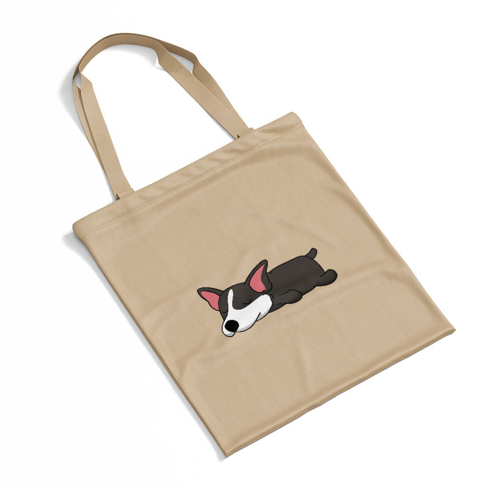 Sleepy Lazy Dog Rat Terrier Black White Totes at $22.95 found at Personalizedpetlovergifts