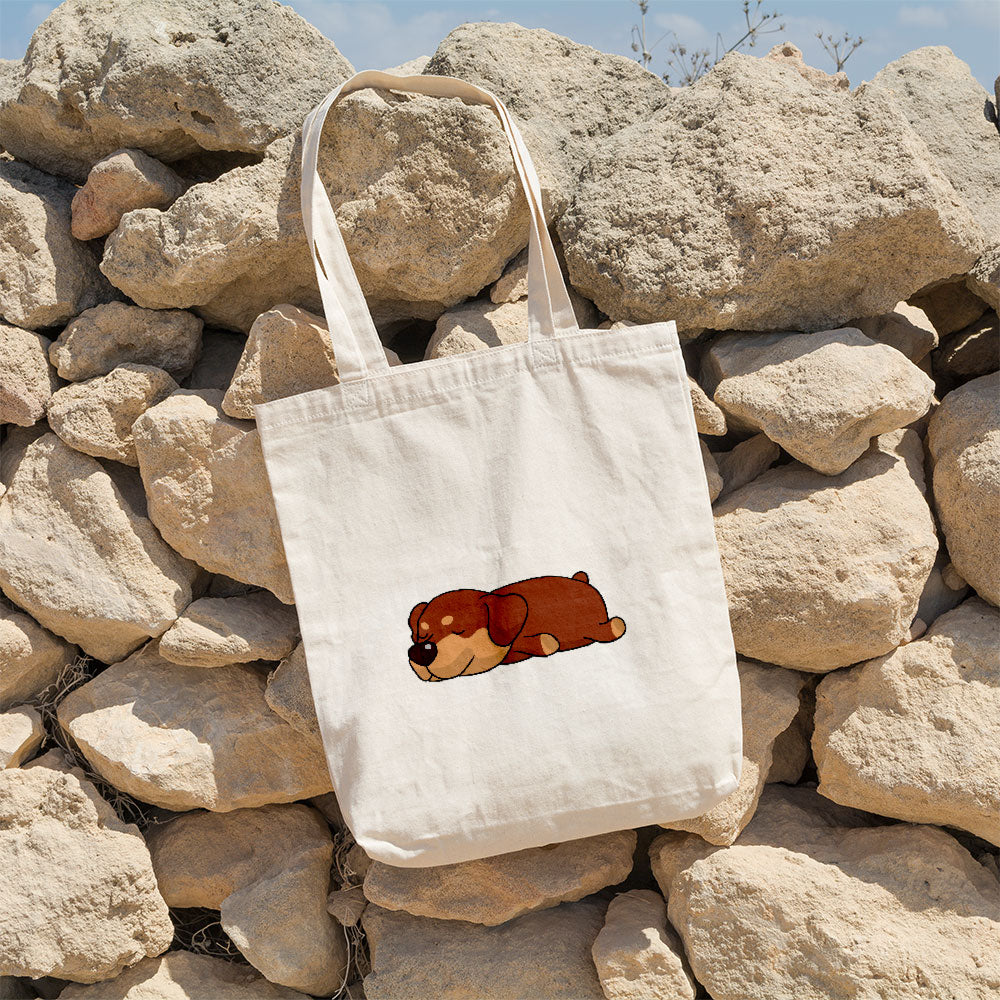 Sleepy Lazy Dog Rottweiler Red Tan Totes at $22.95 found at Personalizedpetlovergifts