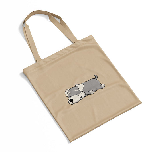 Sleepy Lazy Dog Schnauzer Blue White Totes at $22.95 found at Personalizedpetlovergifts