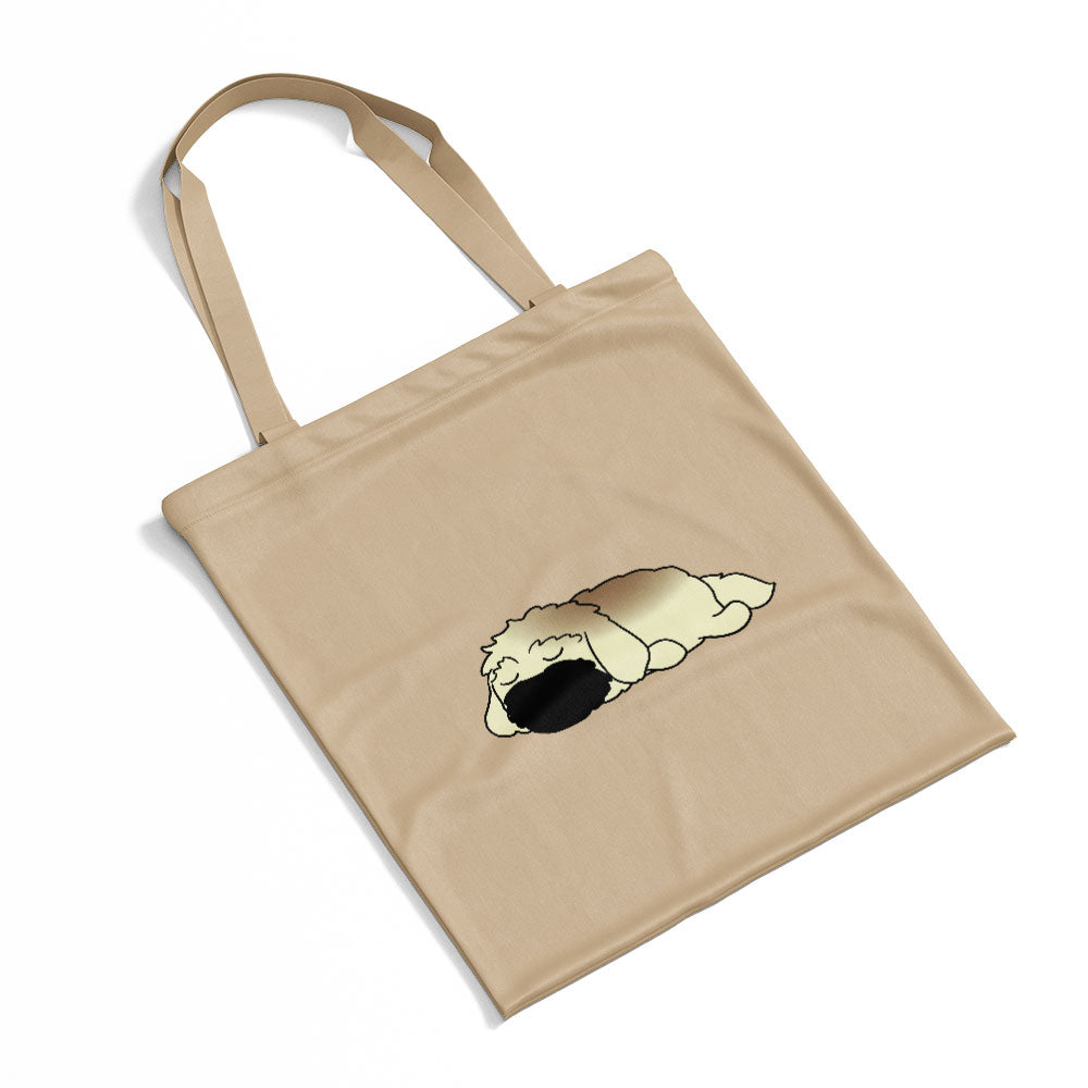 Sleepy Lazy Dog Shinh Tzu Black Merle Totes at $22.95 found at Personalizedpetlovergifts