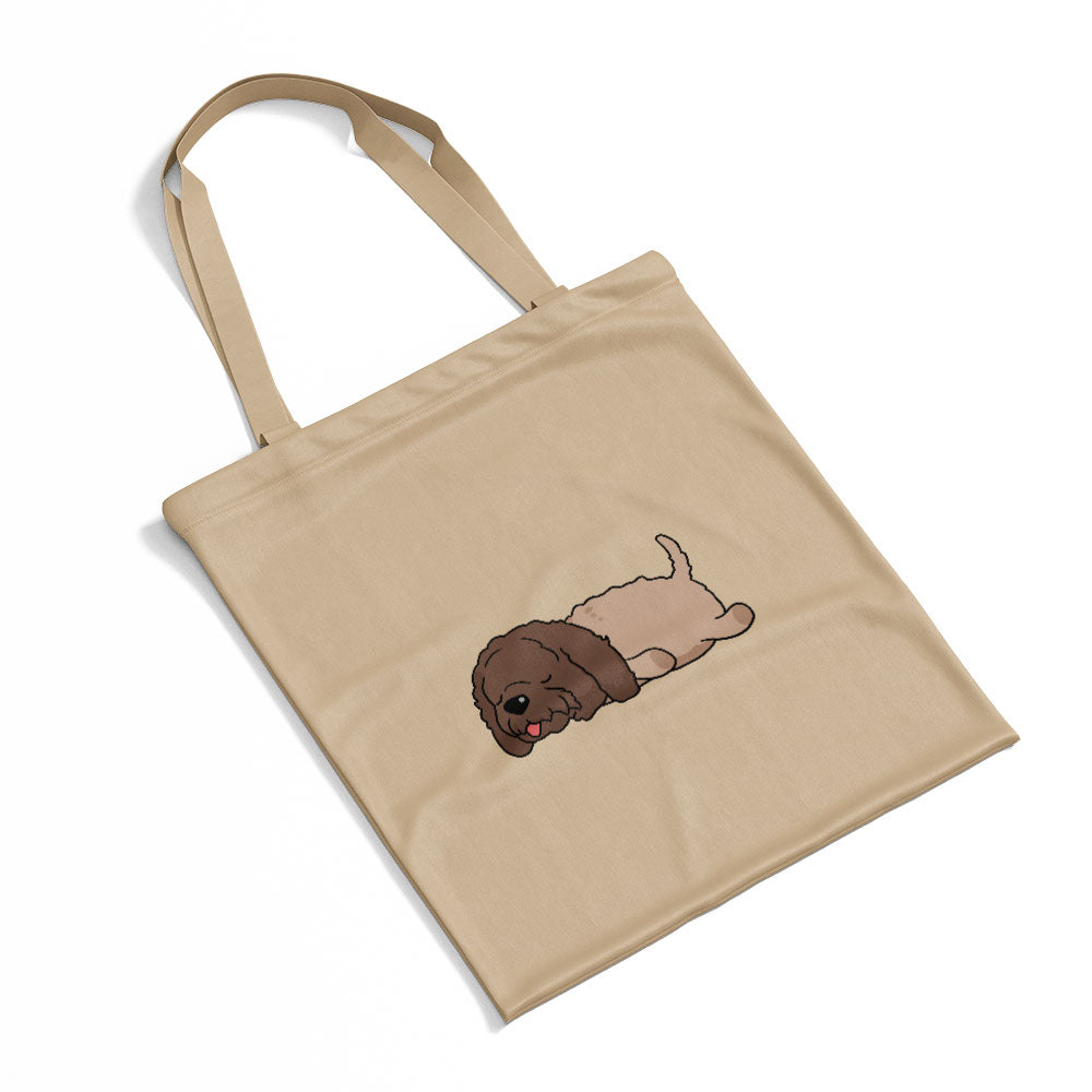 Sleepy Lazy Dog Spanish Water Liver Totes at $22.95 found at Personalizedpetlovergifts