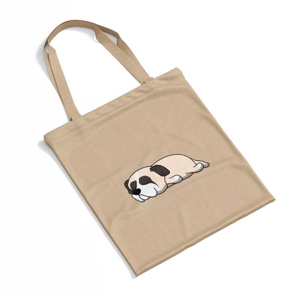 Sleepy Lazy Dog St. Bernard Brown Totes at $22.95 found at Personalizedpetlovergifts