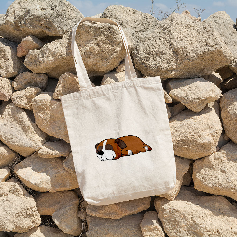 Sleepy Lazy Dog St. Bernard Red Totes at $22.95 found at Personalizedpetlovergifts