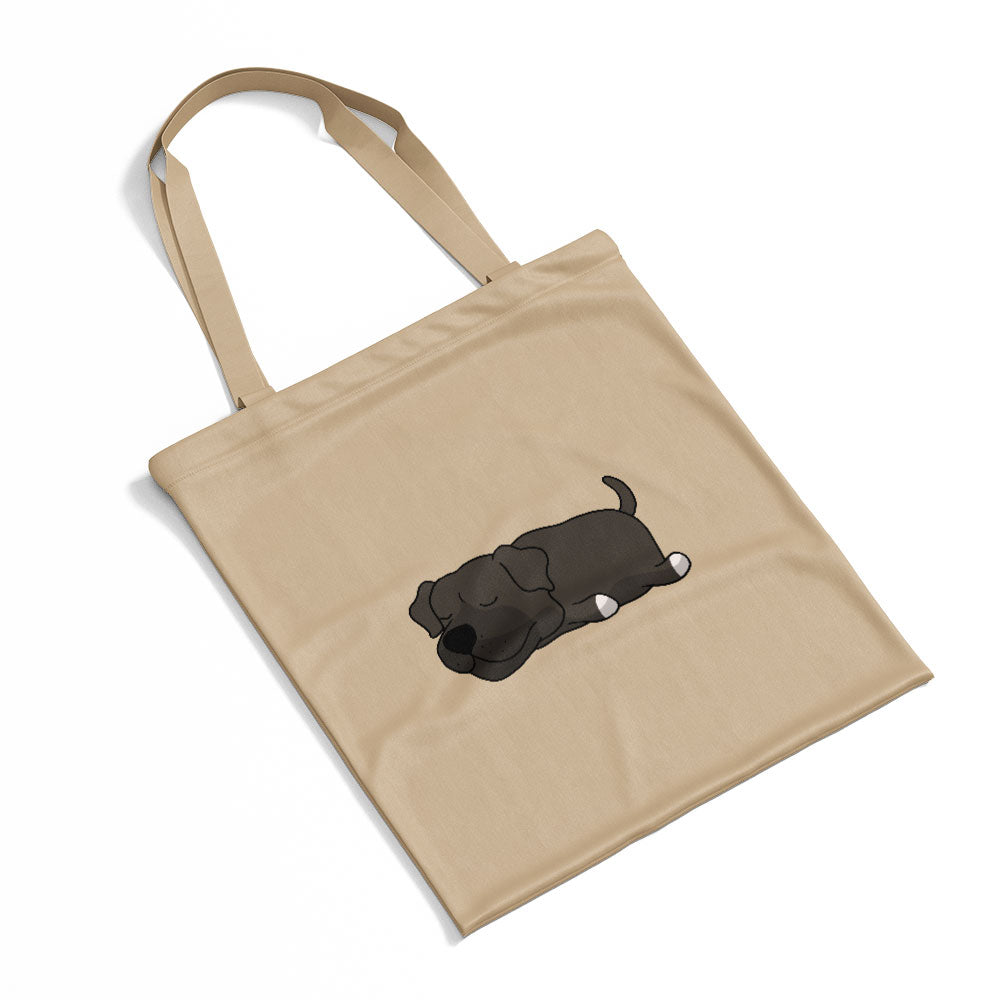 Sleepy Lazy Dog Staffordshire Bull Terrier Black Totes at $22.95 found at Personalizedpetlovergifts