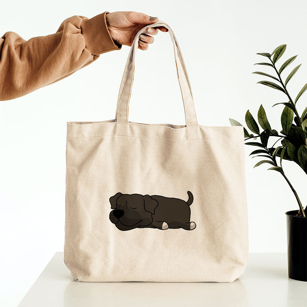 Sleepy Lazy Dog Staffordshire Bull Terrier Black Totes at $22.95 found at Personalizedpetlovergifts