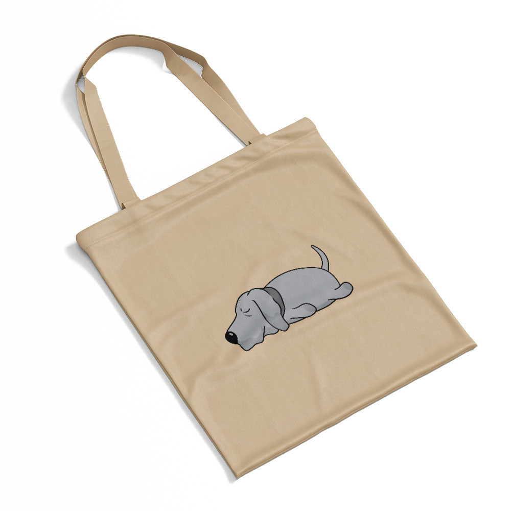 Sleepy Lazy Dog Weimaraner Grey Totes at $22.95 found at Personalizedpetlovergifts