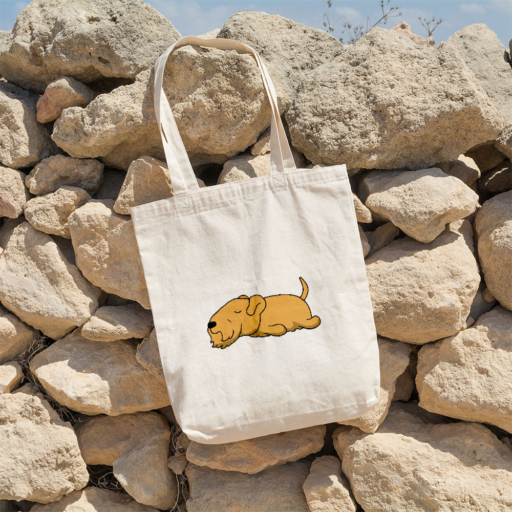 Sleepy Lazy Dog Welsh Terrier Brown Totes at $22.95 found at Personalizedpetlovergifts