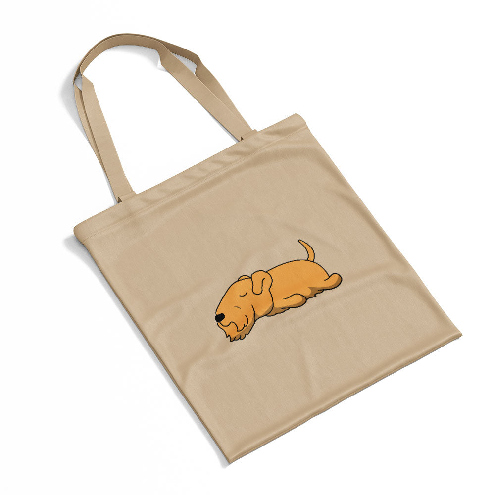 Sleepy Lazy Dog Welsh Terrier Brown Totes at $22.95 found at Personalizedpetlovergifts