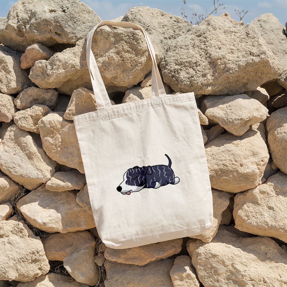 Sleepy Lazy Dog Whippet Blue Totes at $22.95 found at Personalizedpetlovergifts