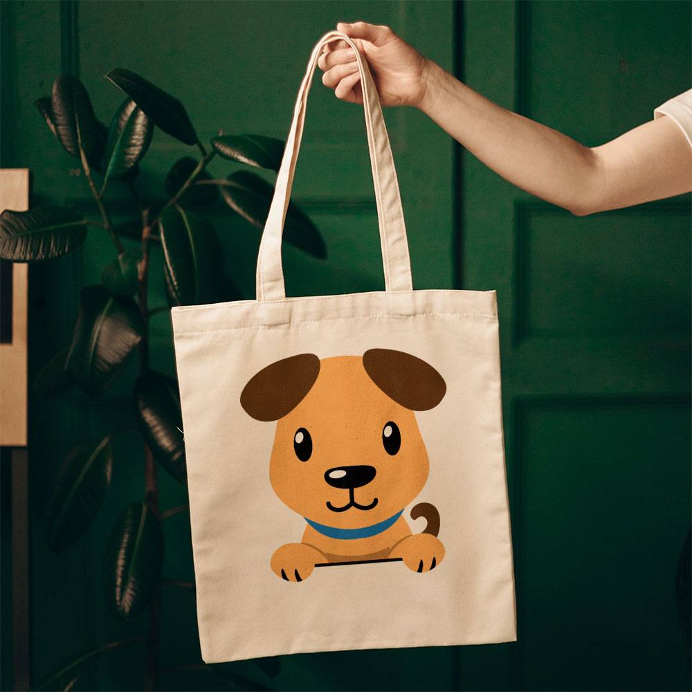 Smiling Tan Dog Totes at $22.95 found at Personalizedpetlovergifts