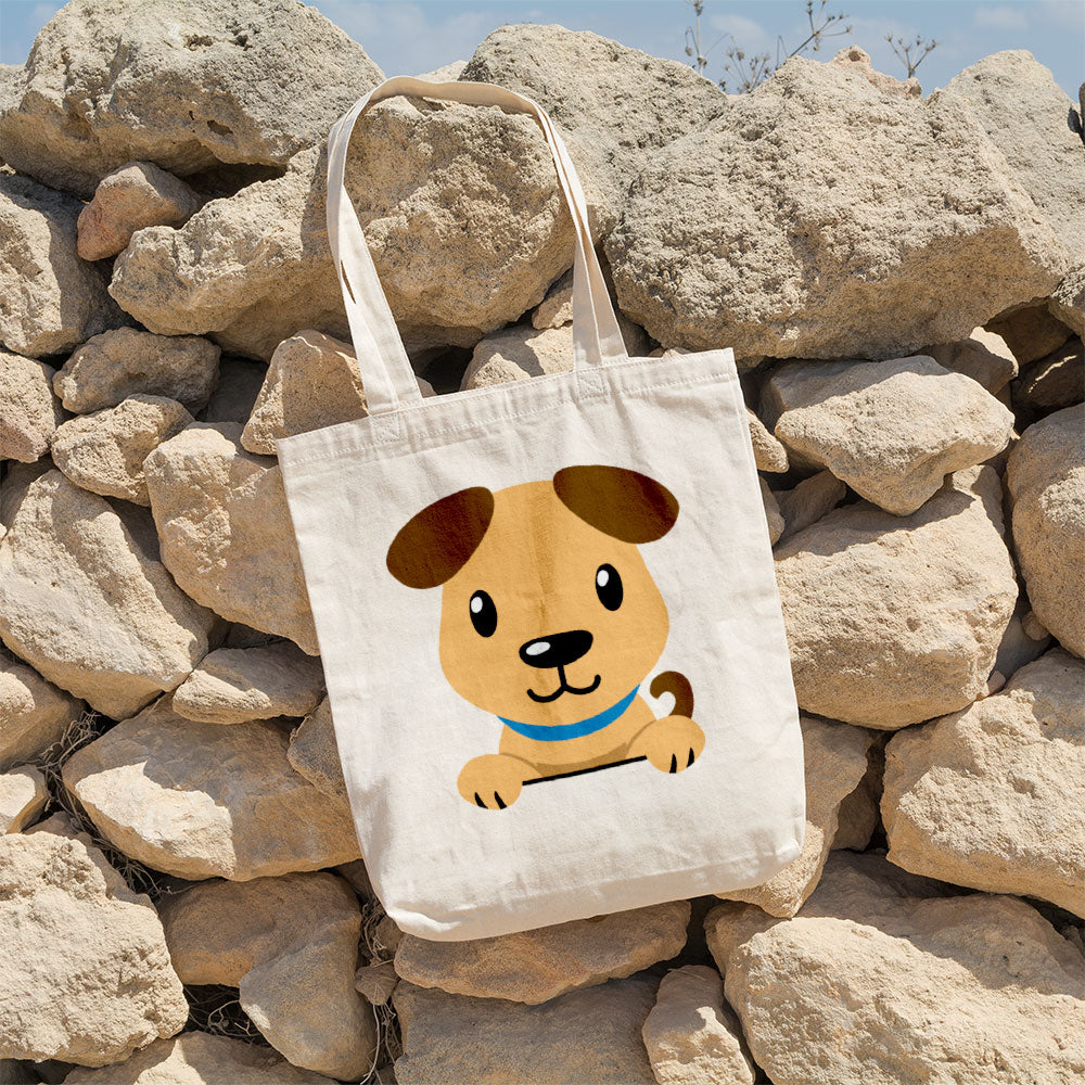 Smiling Tan Dog Totes at $22.95 found at Personalizedpetlovergifts