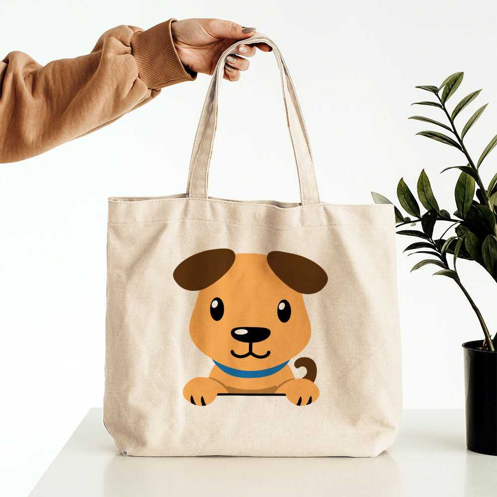 Smiling Tan Dog Totes at $22.95 found at Personalizedpetlovergifts