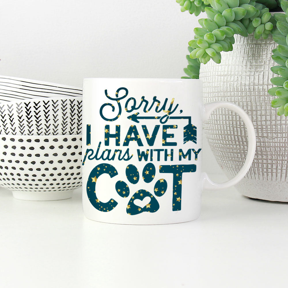 Sorry I Have Plans In Star Pattern Mug at $13.95 found at Personalizedpetlovergifts