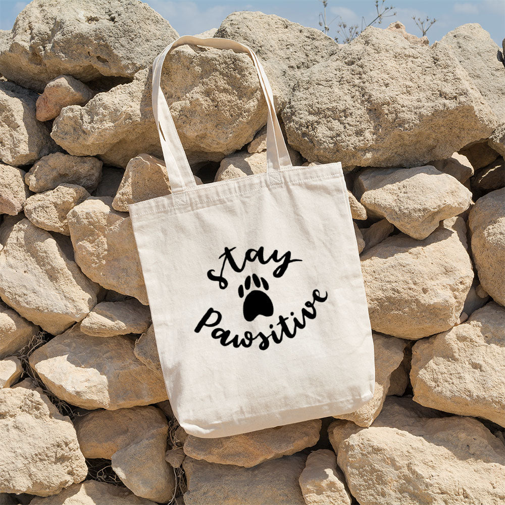 Stay Pawsitive Totes at $22.95 found at Personalizedpetlovergifts