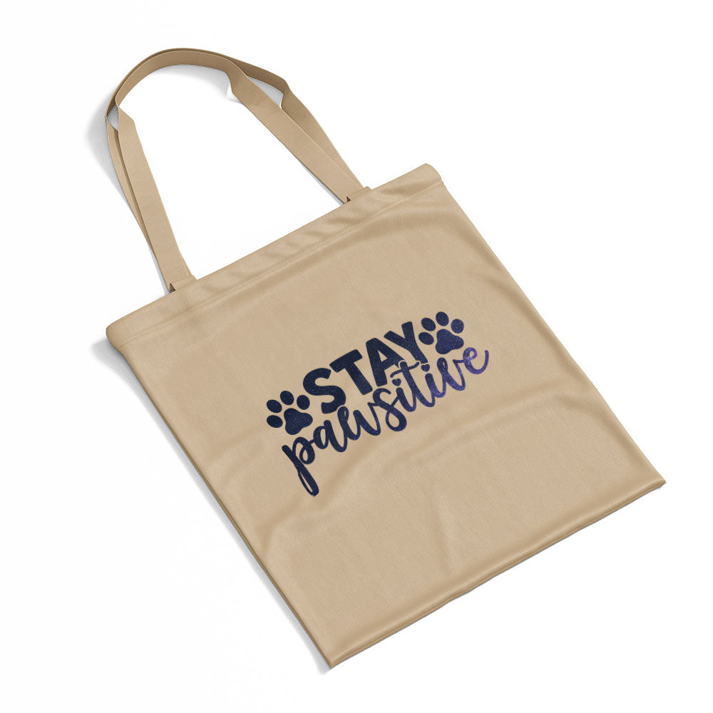 Stay Pawsitive With Green Galaxy Font Totes at $22.95 found at Personalizedpetlovergifts