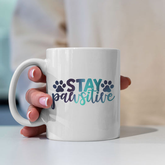 Stay Pawsitive With Paws Mugs at $13.95 found at Personalizedpetlovergifts